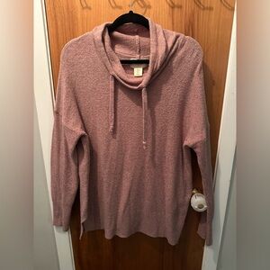 Ruby Moon Dusty Pink Cowl Neck Sweater
